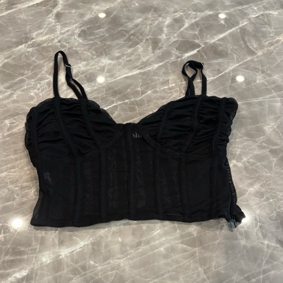 Tiger Mist Elegant Black Mesh Bralette - Picture 1 of 7